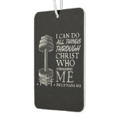 すべての事を行うことができる重量挙げジムキリスト教聖書 カーエアーフレッシュナー (左)