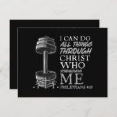 すべての事を行うことができる重量挙げジムキリスト教聖書 シーズンカード (正面/裏面)