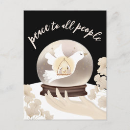 すべての人々に平和クリスチャン出生休日 ポストカード