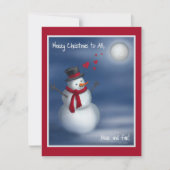 すべての人々に、近くにいる人にも遠くにいる人にも、クリスマスの喜びが! ホリデーカード (正面)