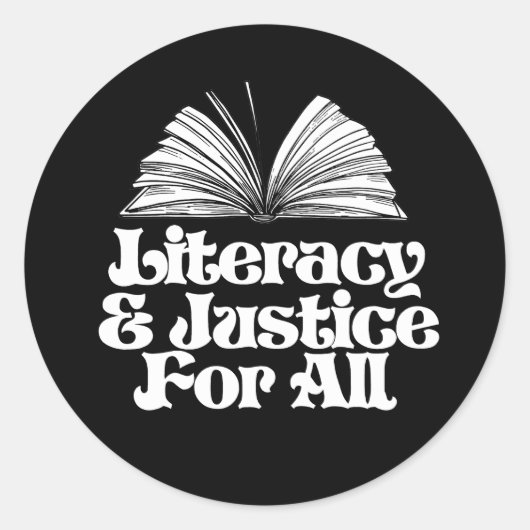 すべての人々のための識字及び正義 ラウンドシール (正面)
