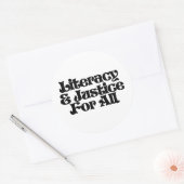 すべての人々のための識字及び正義 ラウンドシール (封筒)