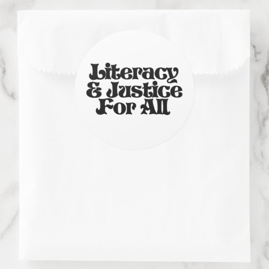 すべての人々のための識字及び正義 ラウンドシール (バッグ)