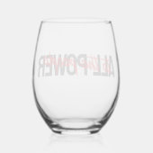 すべての人々への力の茎のないワイングラスはっきりした- ステムなしワイングラス (裏面)