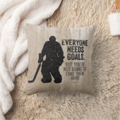 すべての人がゴールを必要とする(ホッケー) クッション (ブランケット)