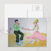 すべての人がツイスト・スイング・ダンサーを実行する ポストカード (正面/裏面)