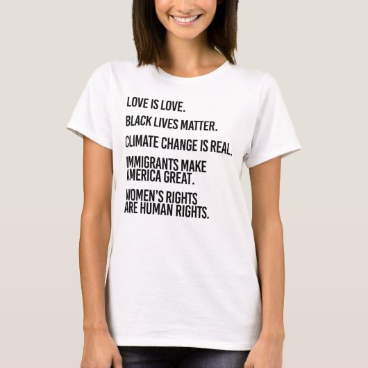 すべての人が人権を享有するべきです Tシャツ (正面)