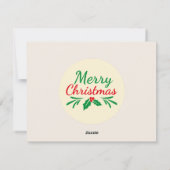 すべての人が楽しく輝かしいクリスマスホリデーカード シーズンカード (裏面)