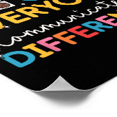 すべての人が異なる速度の自閉症を伝える ポスター (角)