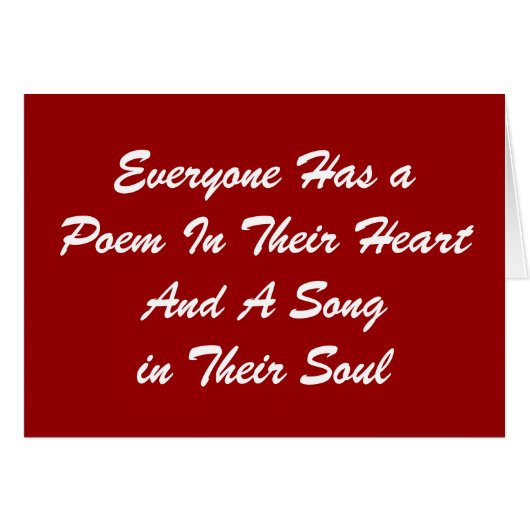 すべての人が詩のカードを持っている (正面横)