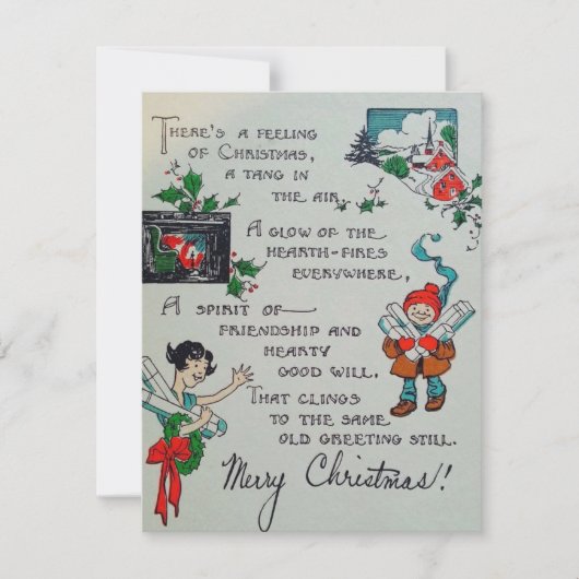 すべての人にとってヴィンテージクリスマス シーズンカード (正面)