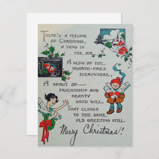 すべての人にとってヴィンテージクリスマス シーズンカード (正面/裏面)