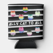 すべての人に寄り添う猫 缶クーラー (正面)