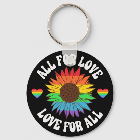 すべての人に対する愛のためにすべてのもの |ゲイプライド月 キーホルダー (正面)