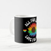 すべての人に対する愛のためにすべてのもの |ゲイプライド月 コーヒーマグカップ (正面左)
