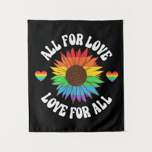 すべての人に対する愛のためにすべてのもの |ゲイプライド月 タペストリー (正面)