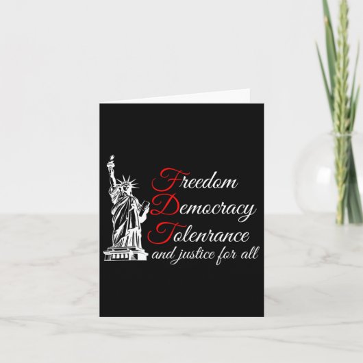 すべての人に対する自由の民主主義の寛容と正義 カード (正面)