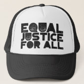 すべての人に平等の正義 – 愛国的なトラック運転手の帽子 キャップ (正面)