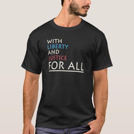 すべての人に自由と正義を 私は自由 Tシャツ (正面)