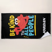 すべての人に親切である |名前の追加 ビーチタオル (正面)