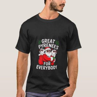 すべての人のためのグレートピレネー犬 ファニーサンタ Tシャツ