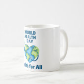 すべての人のための世界保健日健康 コーヒーマグカップ (正面右)