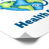 すべての人のための世界保健日健康 ポスター (角)