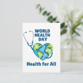 すべての人のための世界保健日健康 ポストカード (スタンド正面)