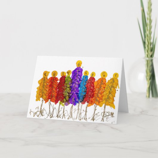 すべての人のための愛の平和クリスマスホリデーカード カード (正面)