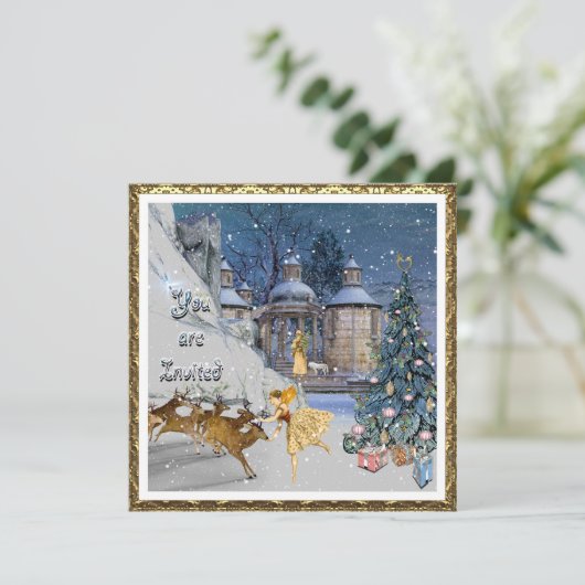 すべての人のための美しいクリスマスパーティー 招待状 (スタンド正面)