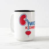 すべての人のための腎臓の健康。マグ ツートーンマグカップ (正面左)