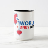 すべての人のための腎臓の健康。マグ ツートーンマグカップ (中央)
