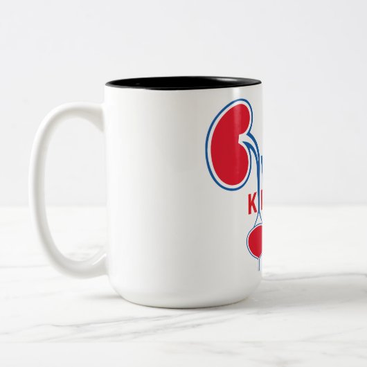 すべての人のための腎臓の健康。マグ ツートーンマグカップ (左)