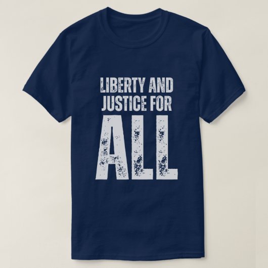 すべての人のための自由と正義デモ Tシャツ (デザイン正面)