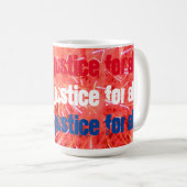 「すべての人のための自由と正義」 - Mug コーヒーマグカップ (正面右)