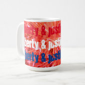 「すべての人のための自由と正義」 - Mug コーヒーマグカップ (正面左)