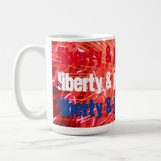 「すべての人のための自由と正義」 - Mug コーヒーマグカップ (左)