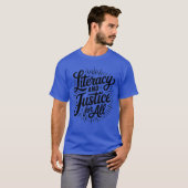 すべての人のための識字と正義 検閲反対 書籍禁止令に抗議しよう Tシャツ (正面フル)