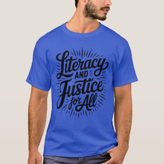 すべての人のための識字と正義 検閲反対 書籍禁止令に抗議しよう Tシャツ (正面)