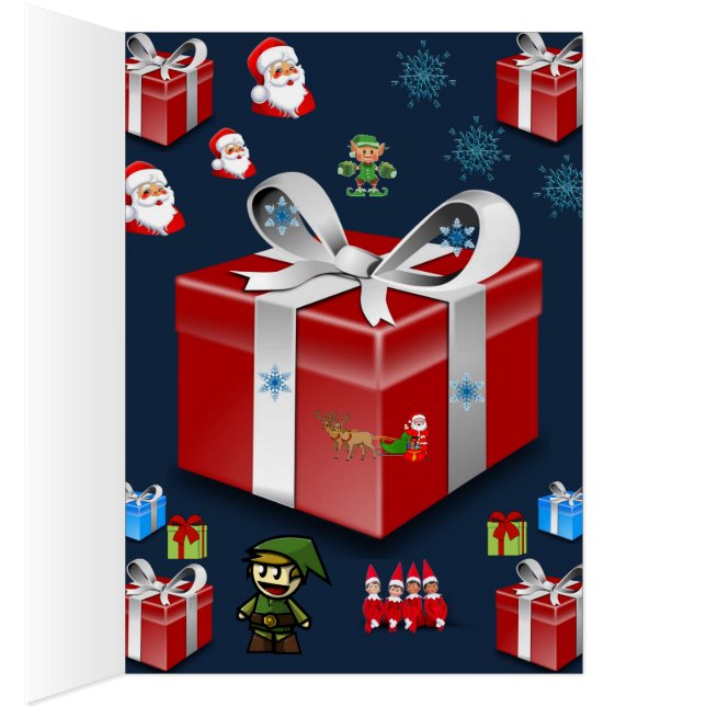 すべての人の子供のためのクリスマスグリーティングカード (内側 (右))