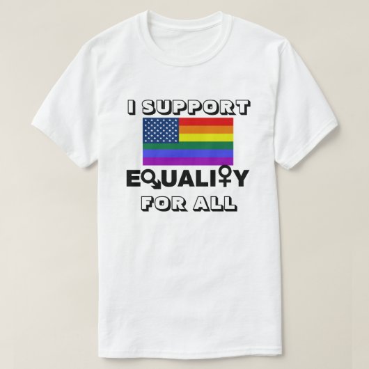 すべての人の平等を応援する Tシャツ (デザイン正面)