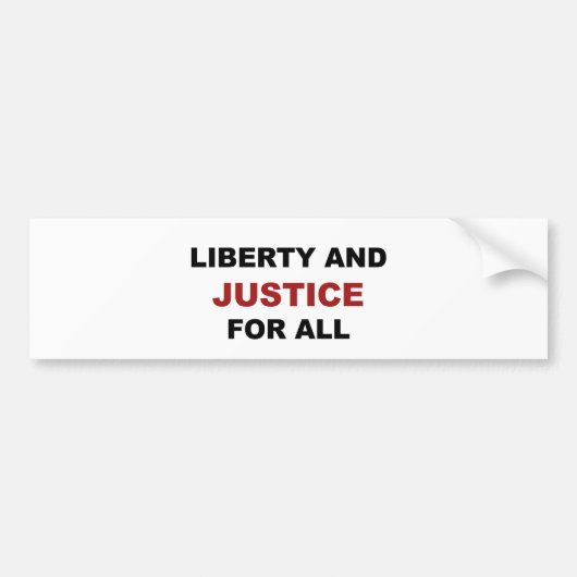 すべての人の自由と正義 バンパーステッカー (正面)