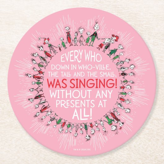 すべての人は誰でも誰でも ラウンドペーパーコースター (正面)