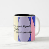 すべての人を大切にし、尊敬する – マグカップ (正面右)