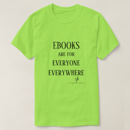 すべての人をEbooks ユニセックス Tシャツ (デザイン正面)