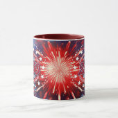 すべての人間は創造主によって自由に fireworks を爆発させた マグカップ (中央)