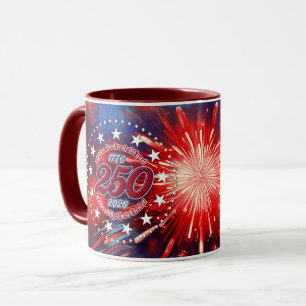 すべての人間は創造主によって自由に fireworks を爆発させた マグカップ