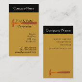 すべての仕事のハンマー用具の便利屋の建築の人 名刺 (正面/裏面)