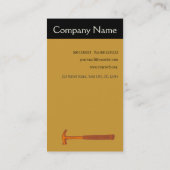 すべての仕事のハンマー用具の便利屋の建築の人 名刺 (裏面)