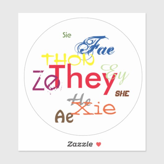 すべての代名詞の上のステッカー シール (シート)